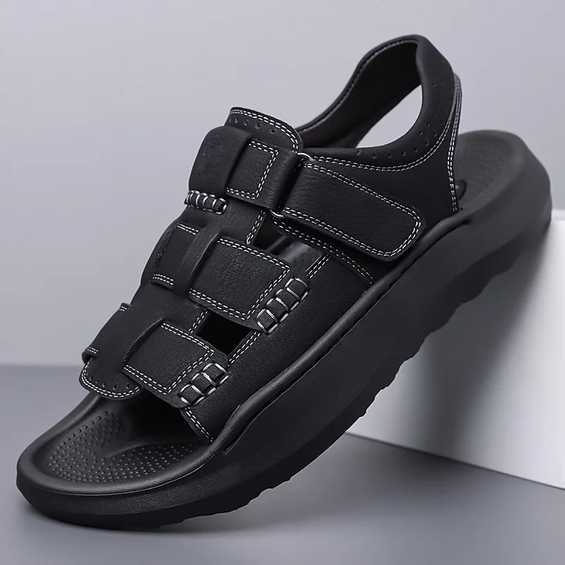 Men's Thick Sole Leather Sandals Breathable Adjustable Strap Casual Platform Sandals Anti-slip Outdoor Summer Shoes for Men
Men's Thick Sole Leather Sandals Breathable Adjustable Strap Casual Platform Sandals Anti-slip Outdoor Summer Shoes for Men