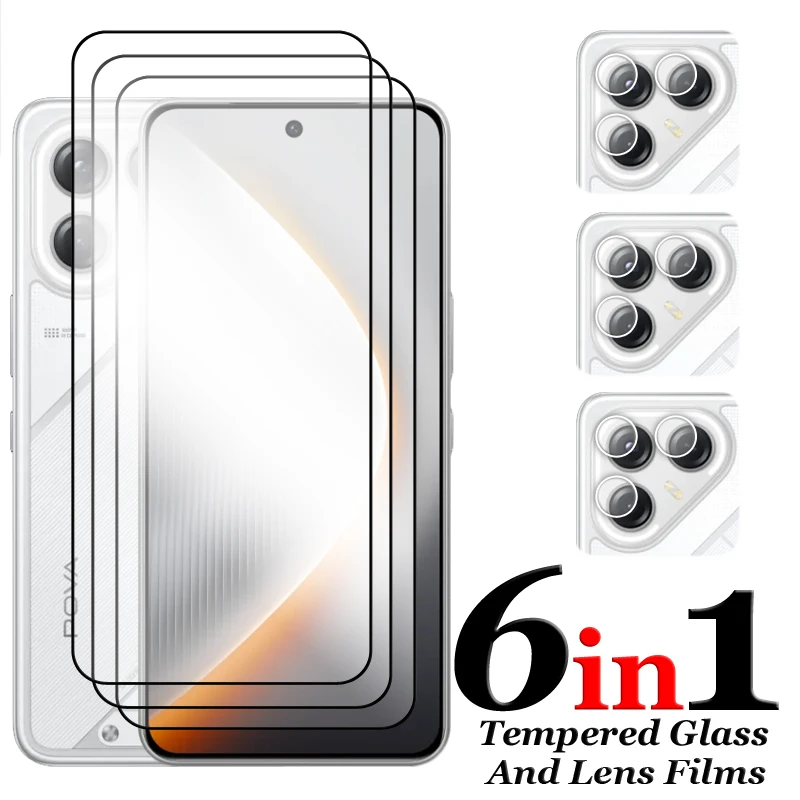 6in1 For Tecno Pova 7 Ultra 5G Glass For Tecno Pova 7 Ultra Tempered Glass 2.5D Full Cover Screen Protector For Pova 7 Film
6in1 For Tecno Pova 7 Ultra 5G Glass For Tecno Pova 7 Ultra Tempered Glass 2.5D Full Cover Screen Protector For Pova 7 Film