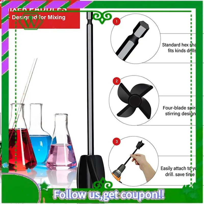 Latest-16 Pcs Epoxy Mixer Attachment For Drill, Reusable Paint And Resin Mixer Paddle To Mix Epoxy Resin, Paint, Glaze
Latest-16 Pcs Epoxy Mixer Attachment For Drill, Reusable Paint And Resin Mixer Paddle To Mix Epoxy Resin, Paint, Glaze