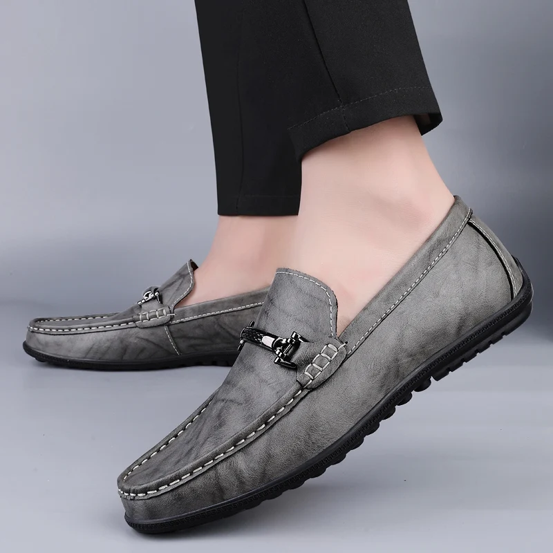 Spring New Men's Fashionable and Comfortable Round Toe Loafers Brand Outdoor Men's Breathable Non Slip Soft Soled Driving Shoes
Spring New Men's Fashionable and Comfortable Round Toe Loafers Brand Outdoor Men's Breathable Non Slip Soft Soled Driving Shoes