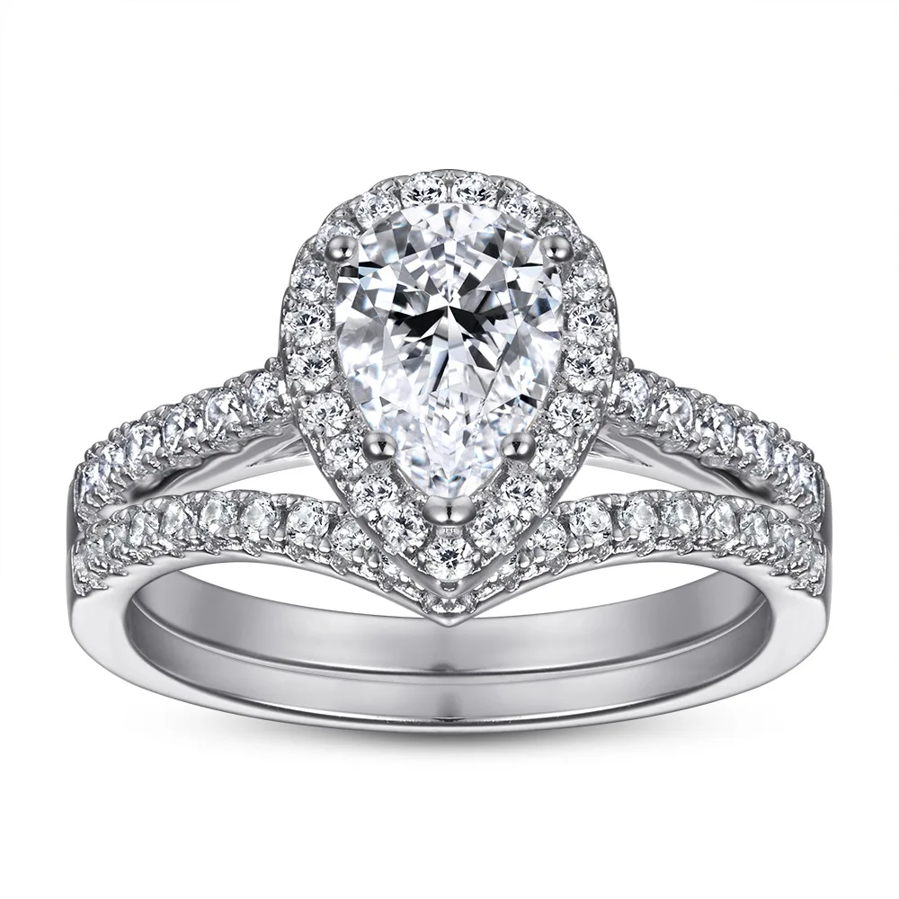 Fashionable droplet shaped gemstone ring S925 pure silver plated 18K gold PT950 platinum ring combination set
Fashionable droplet shaped gemstone ring S925 pure silver plated 18K gold PT950 platinum ring combination set
