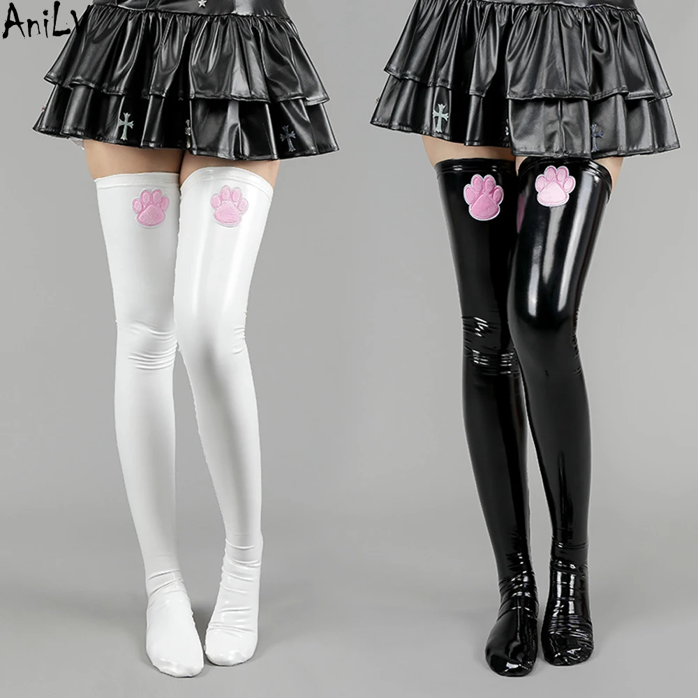 AniLV Anime Girl Cat Paw Cute Leather Glossy Stockings Hold-ups Women Over Knee High Thighs Socks Cosplay
AniLV Anime Girl Cat Paw Cute Leather Glossy Stockings Hold-ups Women Over Knee High Thighs Socks Cosplay