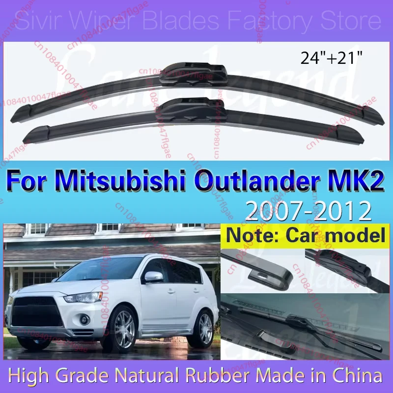 Car Front Wiper Blades For Mitsubishi Outlander MK2 2007 - 2012 Windshield Windscreen Window Brushes 24"+21" Car Accessories
Car Front Wiper Blades For Mitsubishi Outlander MK2 2007 - 2012 Windshield Windscreen Window Brushes 24"+21" Car Accessories