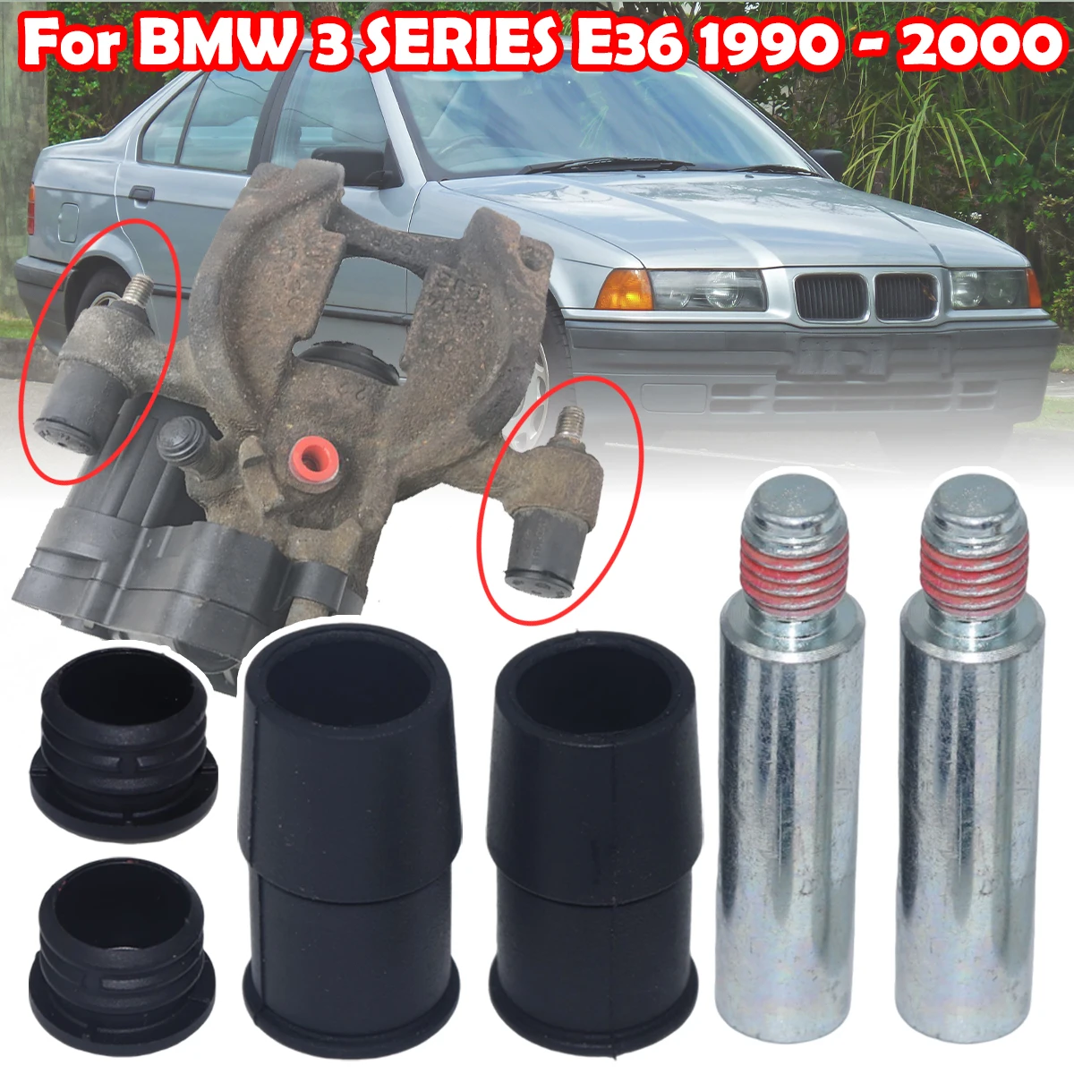 Rear Brake Caliper Slider Guide Pins Bolt Kit For BMW 3 SERIES E36 1990 - 2000 Left Right Disc Housing Bellows Sleeve Bushing
Rear Brake Caliper Slider Guide Pins Bolt Kit For BMW 3 SERIES E36 1990 - 2000 Left Right Disc Housing Bellows Sleeve Bushing