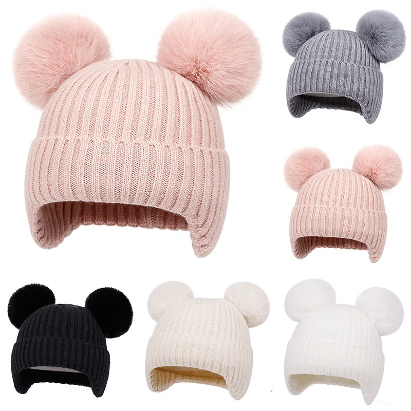 Autumn Winter Baby Hat Cute Pompom Winter Knitted Hats for Boys Girls Solid Color Thickened Beanie Ear Protection Accessories
Autumn Winter Baby Hat Cute Pompom Winter Knitted Hats for Boys Girls Solid Color Thickened Beanie Ear Protection Accessories