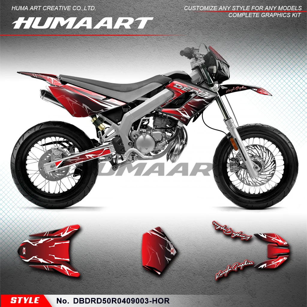 HUMAART Custom Graphics Kit Durable Vinyl for DERBI DRD 50 Racing 2004 2005 2006 2007 2008 2009, Accessory, DBDRD50R0409003-HOR
HUMAART Custom Graphics Kit Durable Vinyl for DERBI DRD 50 Racing 2004 2005 2006 2007 2008 2009, Accessory, DBDRD50R0409003-HOR