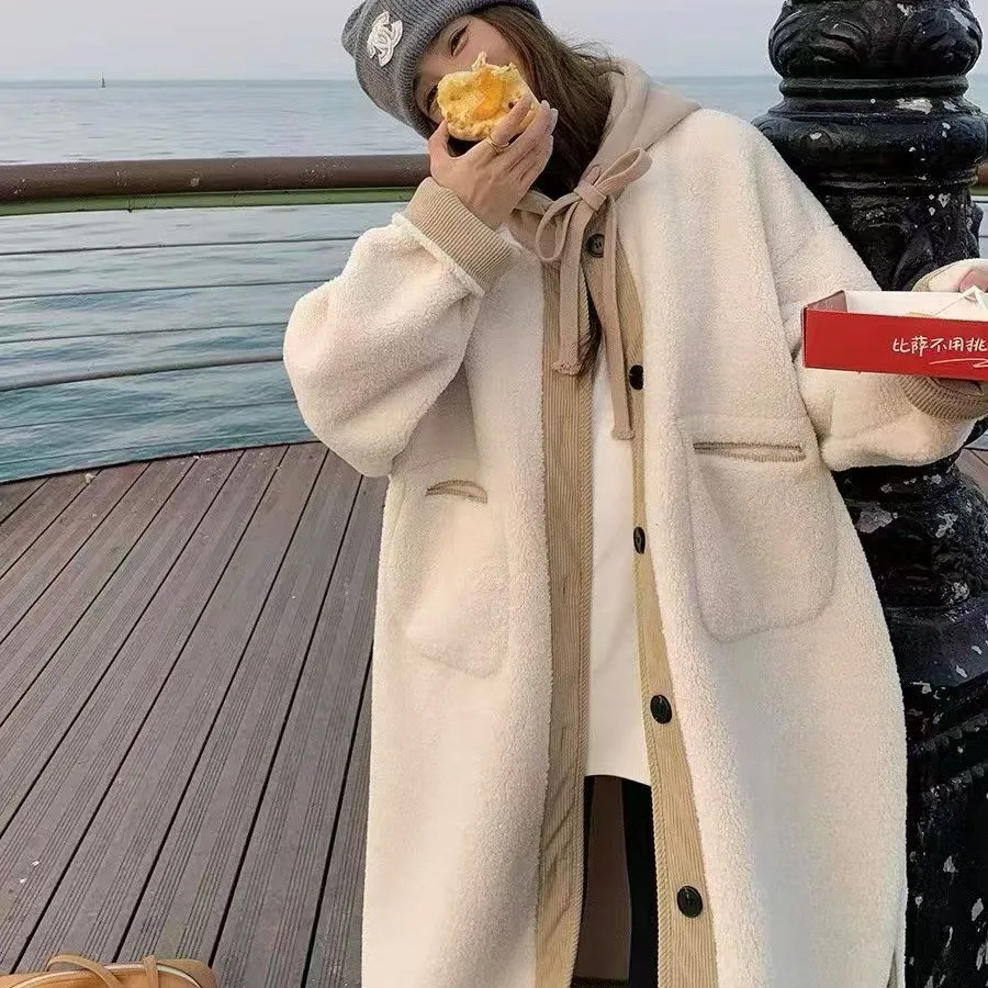 Women's Double-Sided Wear Cotton Jaet Ultra Warm Long Lamb Fur Loose Coat Large Coat Commute Sle Long Sve Winter Clothes
Women's Double-Sided Wear Cotton Jaet Ultra Warm Long Lamb Fur Loose Coat Large Coat Commute Sle Long Sve Winter Clothes