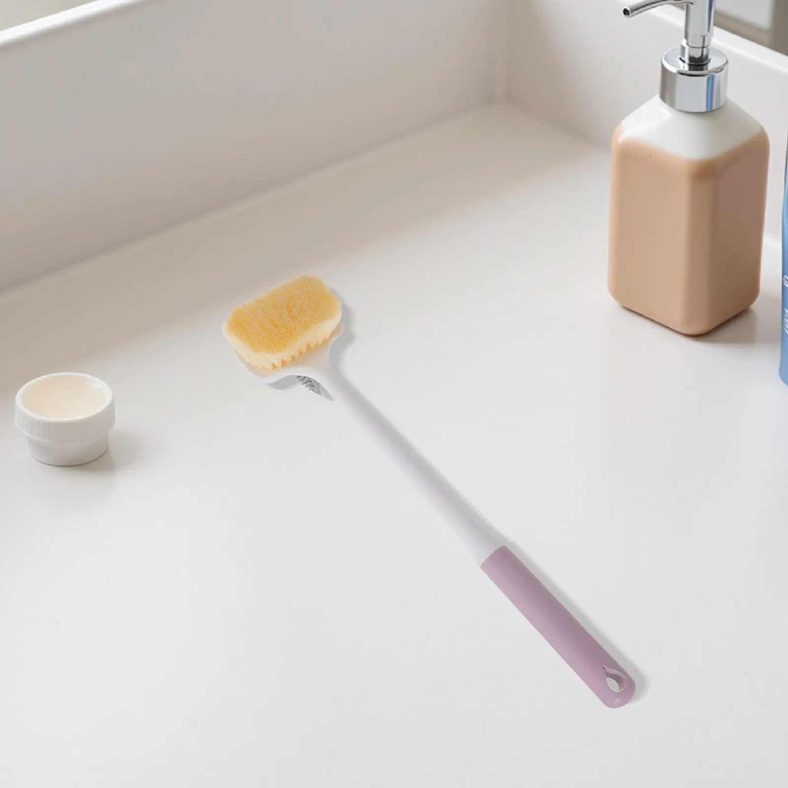 Long Handle Foot Cleaning Brush Purple Double Sided Soft Bristle Bath Foot Scrubber Gentle Exfoliating Toe Gap Cleaning Brush
Long Handle Foot Cleaning Brush Purple Double Sided Soft Bristle Bath Foot Scrubber Gentle Exfoliating Toe Gap Cleaning Brush