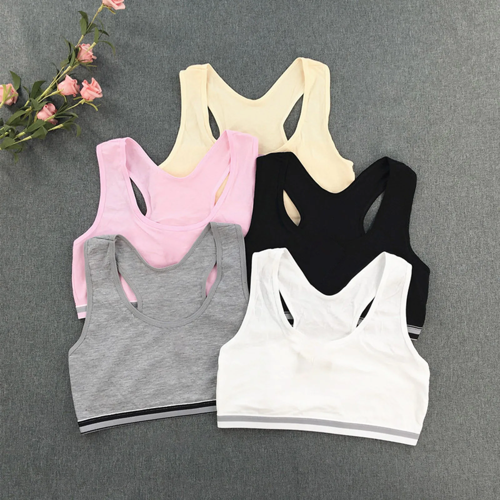 Soft Children Girls Underwear Kids Girl Solid Color Vest Bra Tank Top Sleeveless Girl Crop Tops
Soft Children Girls Underwear Kids Girl Solid Color Vest Bra Tank Top Sleeveless Girl Crop Tops
