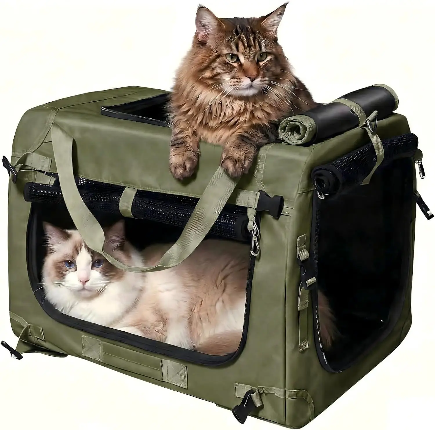 Extra Large Cat Carrier for Large Cats or 2 Small Cats - Soft-Sided Pet Carrier for Car Travel, Top Load, 4 Openings, Anti-Sa
Extra Large Cat Carrier for Large Cats or 2 Small Cats - Soft-Sided Pet Carrier for Car Travel, Top Load, 4 Openings, Anti-Sa