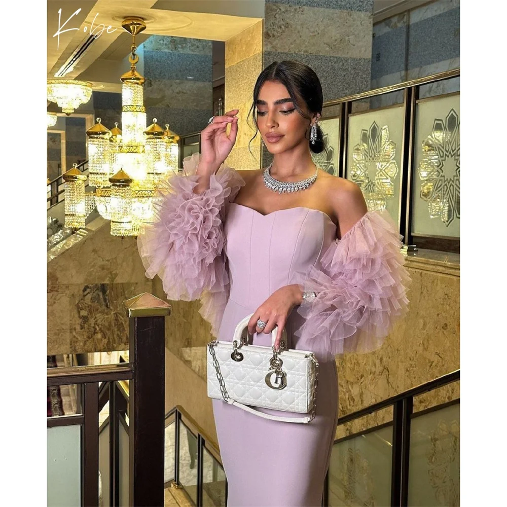 Kobe Purple Puff Sleeve Mermaid Prom Dresses Off Shoulder Customized فساتين سهرات Sweep Train Sheath vestido de gala noche mujer
Kobe Purple Puff Sleeve Mermaid Prom Dresses Off Shoulder Customized فساتين سهرات Sweep Train Sheath vestido de gala noche mujer