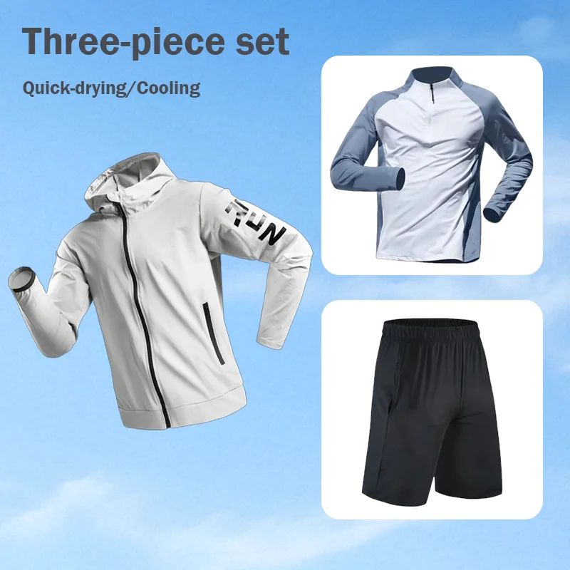 Men's Three-piece Set Fitness Quick Dry Sport Running High Elastic Basketball Training Suit Breathable Spring Summer Thin
Men's Three-piece Set Fitness Quick Dry Sport Running High Elastic Basketball Training Suit Breathable Spring Summer Thin
