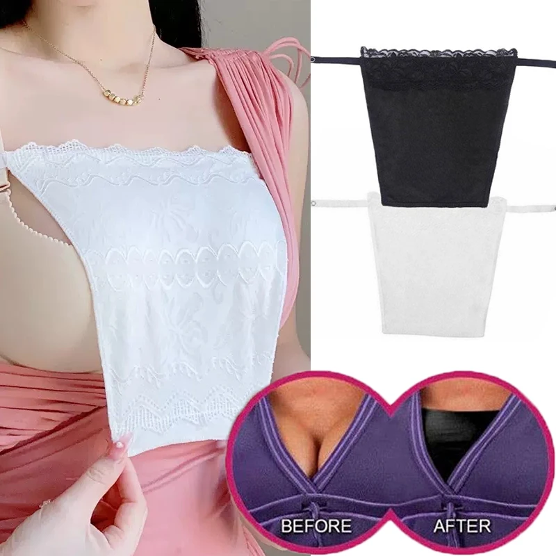 Women Summer Clip-On Floral Black White Lace Mock Camisole Bra Insert Cleavage Cover Overlay Panel Vest Wrapped Chest Bandeau
Women Summer Clip-On Floral Black White Lace Mock Camisole Bra Insert Cleavage Cover Overlay Panel Vest Wrapped Chest Bandeau