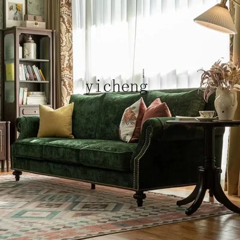 LSL Retro Sofa French Style Living Room Small Apartment Homestay Dark Green Three-Seater Sofa
LSL Retro Sofa French Style Living Room Small Apartment Homestay Dark Green Three-Seater Sofa
