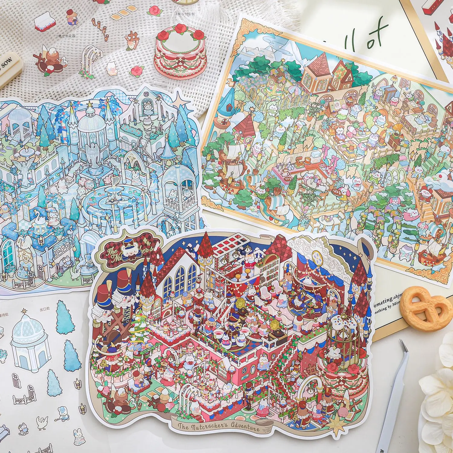 Fairy Tale Castle Scene Stickers, No-Cut Miniature DIY 3D Layered Stickers, Cute Journal Decor Decals for Relaxation
Fairy Tale Castle Scene Stickers, No-Cut Miniature DIY 3D Layered Stickers, Cute Journal Decor Decals for Relaxation