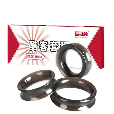 3Pcs/Set Silicone Penis Rings Adult Supplies Male Ejaculation Delay Cock Rubber Rings Lasting Bondage Erection Sex Toys For Men