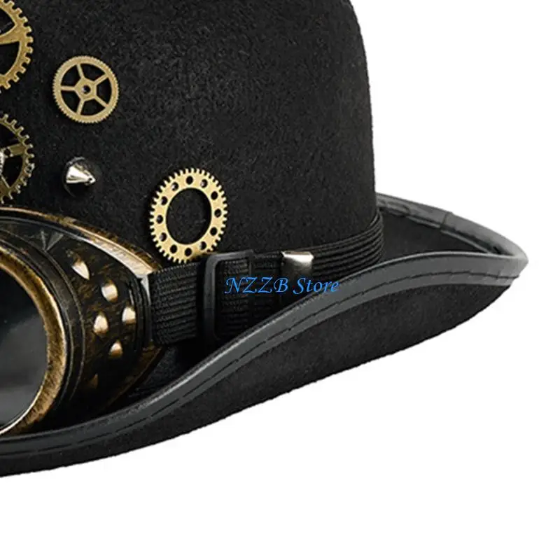 T21F Vintage Riveted Dome Hat With Interchangeable Goggles And Compasses Accessories For Cosplay Party Hat Concert Commute
T21F Vintage Riveted Dome Hat With Interchangeable Goggles And Compasses Accessories For Cosplay Party Hat Concert Commute