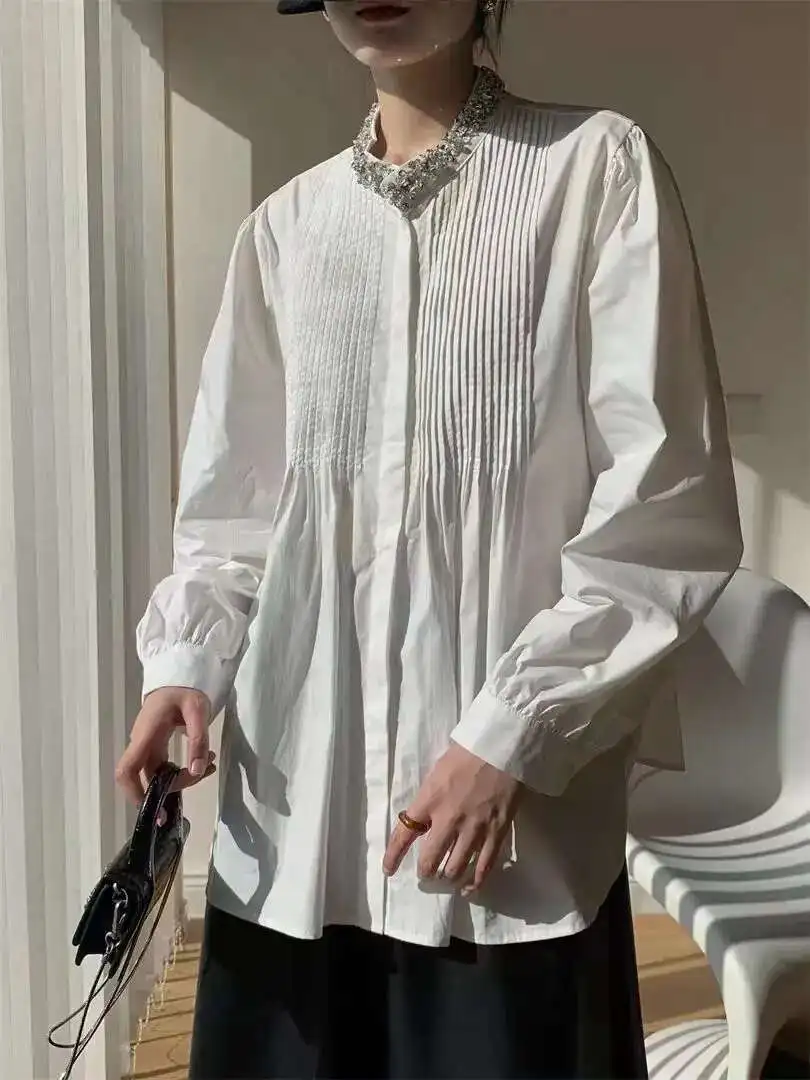 New In 2025 Spring Trend Button Up Cotton Blouses Shirts Women's Long Sleeve Loose Casual White Black Top Korean Popular Clothes
New In 2025 Spring Trend Button Up Cotton Blouses Shirts Women's Long Sleeve Loose Casual White Black Top Korean Popular Clothes