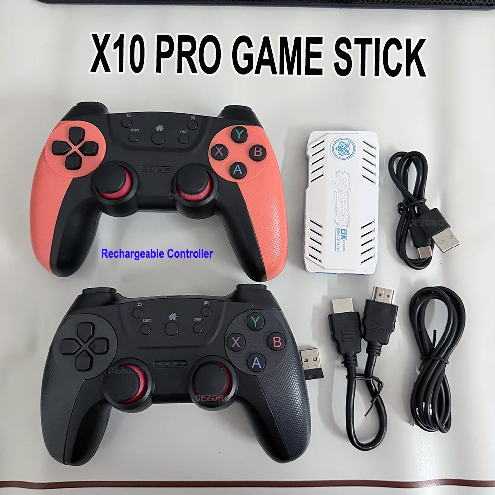 X10 Pro Rechargeable Controller Game Stick 4K S905x3 Retro Video Game Console 128G TV Gaming Consola
X10 Pro Rechargeable Controller Game Stick 4K S905x3 Retro Video Game Console 128G TV Gaming Consola
