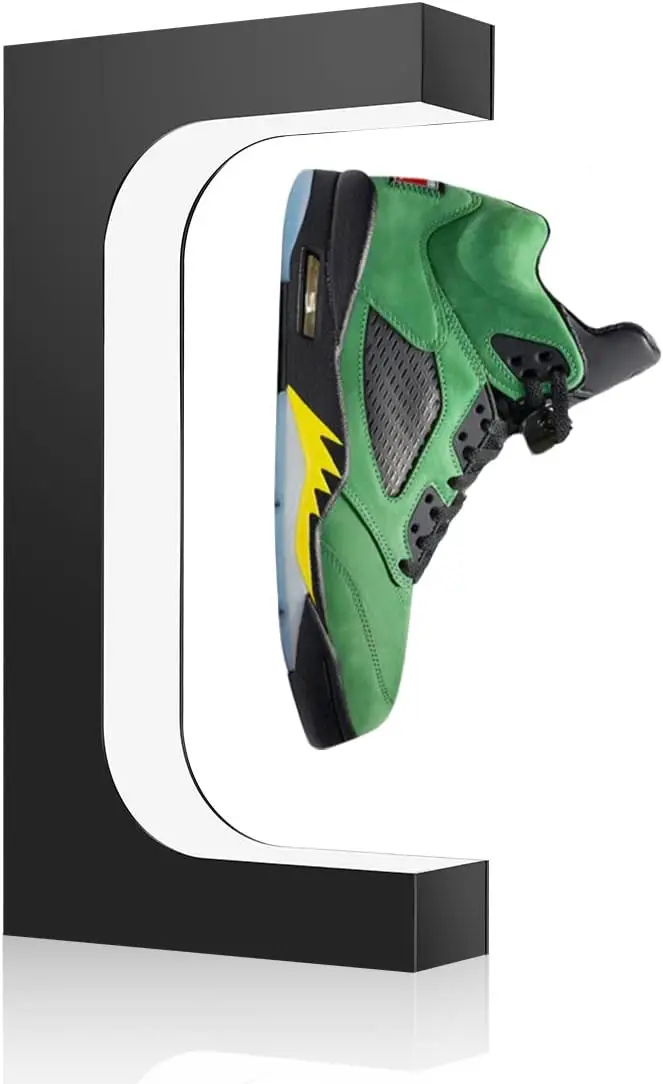 Floating Shoe Display Magnetic Levitation Sneaker Stand With LED Light Rotating Floating Holder Rack For Holiday Birthday Gifts
Floating Shoe Display Magnetic Levitation Sneaker Stand With LED Light Rotating Floating Holder Rack For Holiday Birthday Gifts
