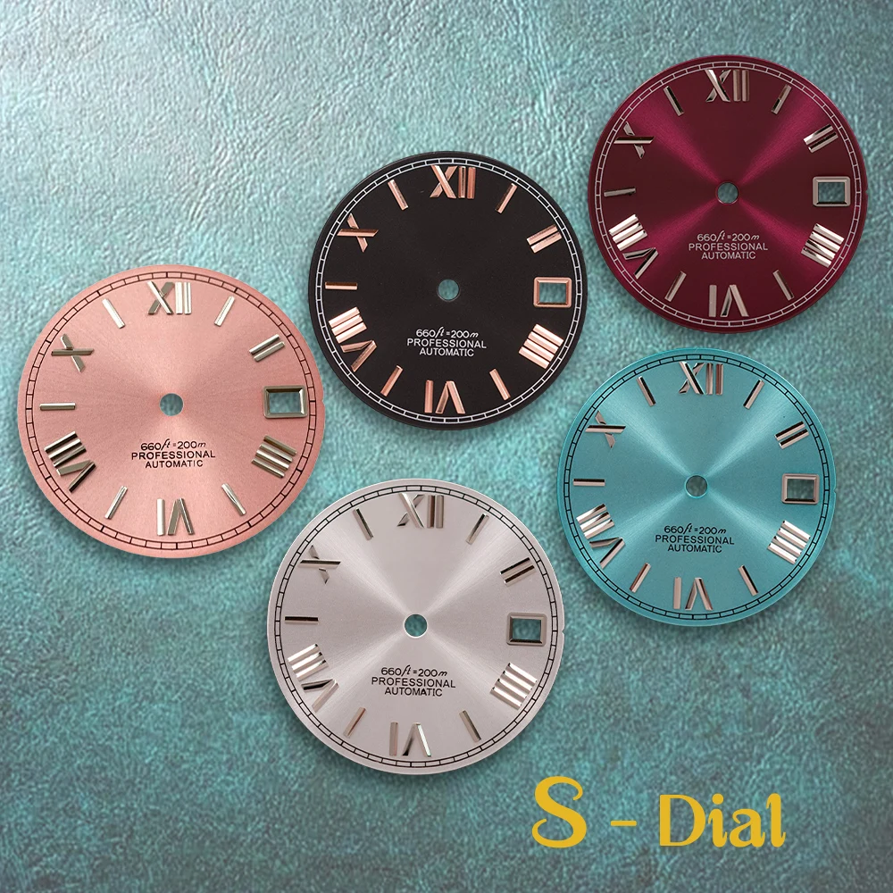 28.5mm S Logo Rome Sun black Dial Suitable for NH36 NH35 Japan Movement No Luminous Watch Modification Accessories
28.5mm S Logo Rome Sun black Dial Suitable for NH36 NH35 Japan Movement No Luminous Watch Modification Accessories