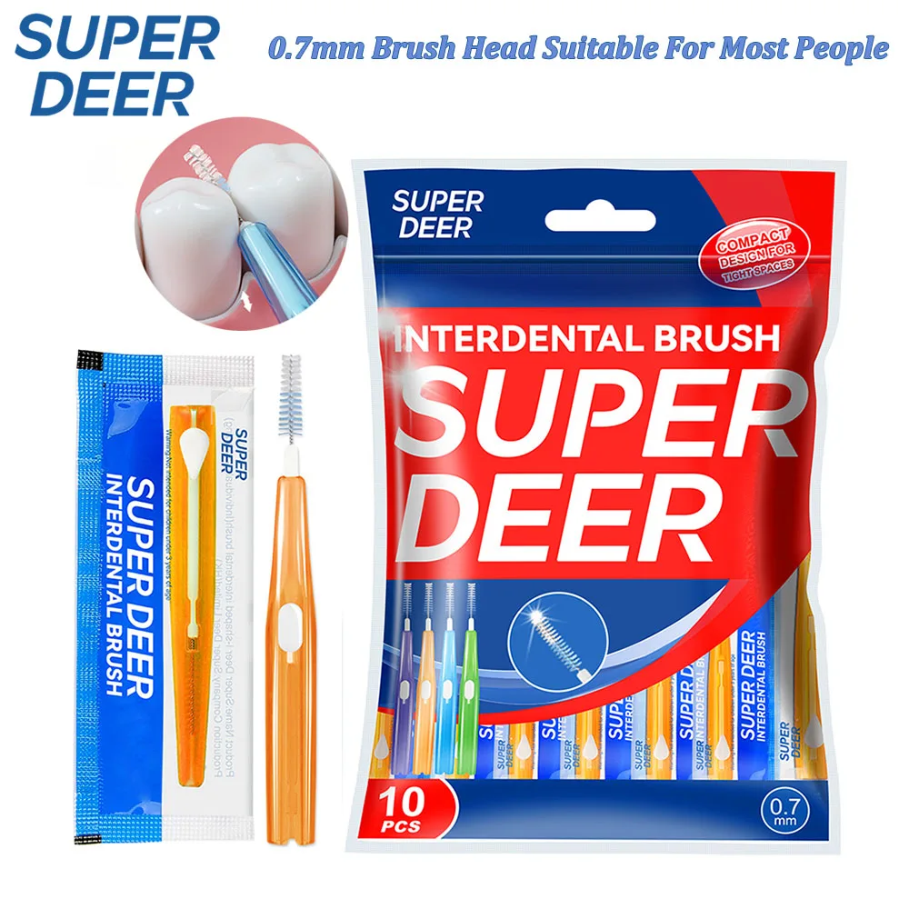 Super Deer I-type 0.7mm Interdental Brush Soft Bristle Interdental Tooth brushes Cleaning Between Teeth For Orthodonotics
Super Deer I-type 0.7mm Interdental Brush Soft Bristle Interdental Tooth brushes Cleaning Between Teeth For Orthodonotics