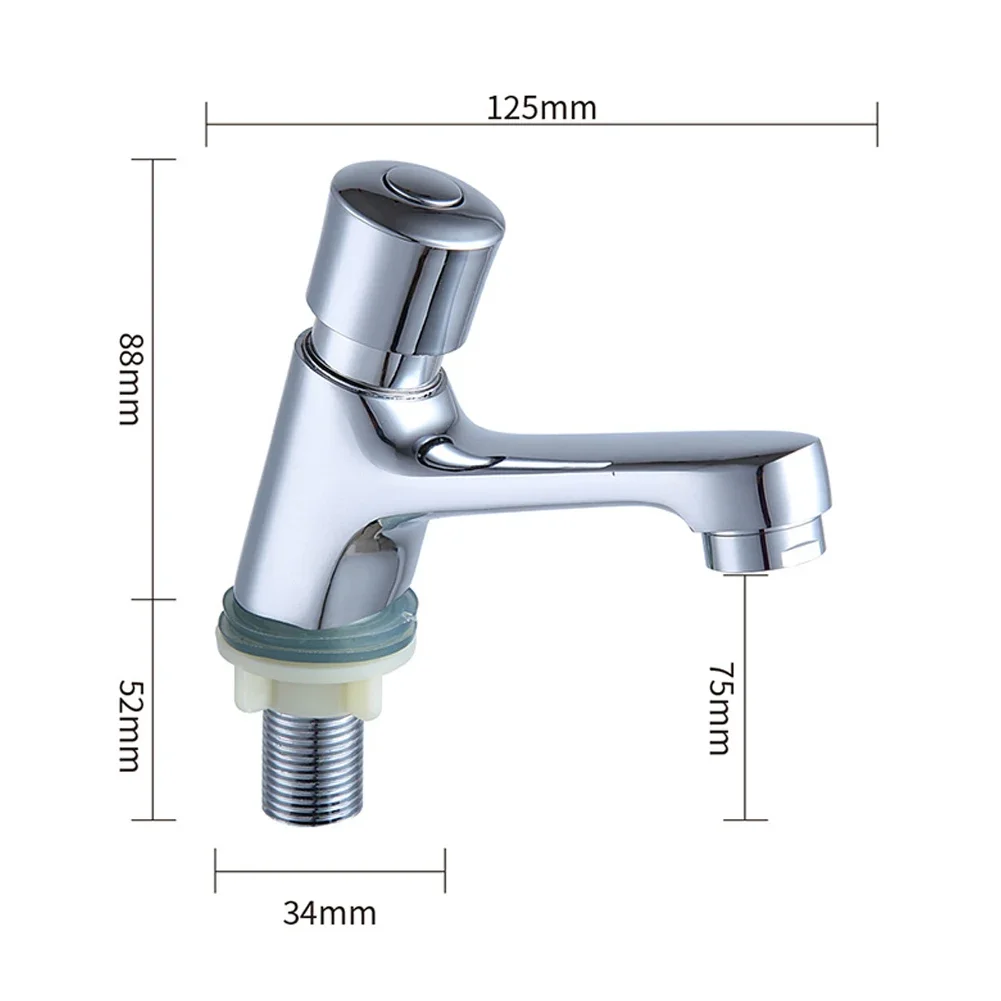 Delay 4-6 Seconds Push Type Time Delay Faucet Time Delay Function Bathroom For Home Kitchen Water-saving Faucet
Delay 4-6 Seconds Push Type Time Delay Faucet Time Delay Function Bathroom For Home Kitchen Water-saving Faucet