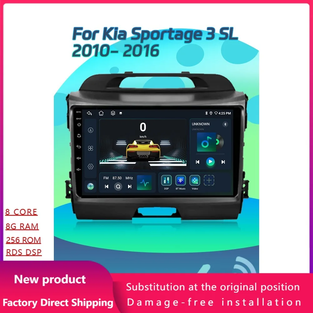 NEW Car Radio Android 14 Kia Sportage 3 SL 2010-2016 Multimedia Bluetooth Wireless Apple Carplay Stereo Head Unit Touch Screen
NEW Car Radio Android 14 Kia Sportage 3 SL 2010-2016 Multimedia Bluetooth Wireless Apple Carplay Stereo Head Unit Touch Screen