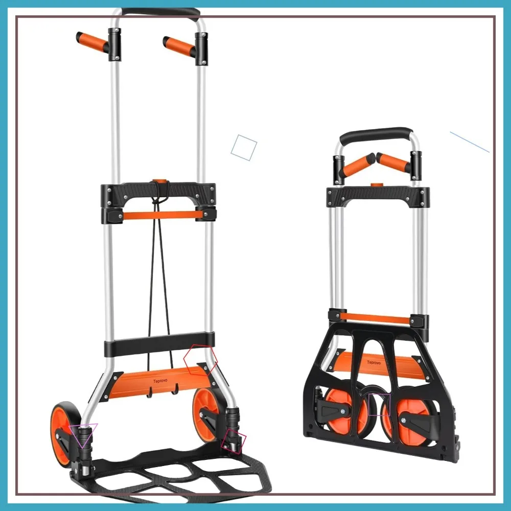 Aluminum Folding Hand Truck, 309 lb Capacity with Swivel Handle, Heavy Duty Utility Dolly, 7 Inch Wheels for Moving and Storage
Aluminum Folding Hand Truck, 309 lb Capacity with Swivel Handle, Heavy Duty Utility Dolly, 7 Inch Wheels for Moving and Storage