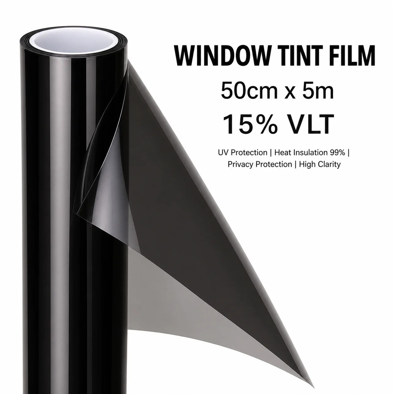 15% VLT Dark Smoke Nano Ceramic Car Window Tint Film 50cmX500cm Thermal Control Protection Film Peel Drape Sun Shade Roll Window
15% VLT Dark Smoke Nano Ceramic Car Window Tint Film 50cmX500cm Thermal Control Protection Film Peel Drape Sun Shade Roll Window