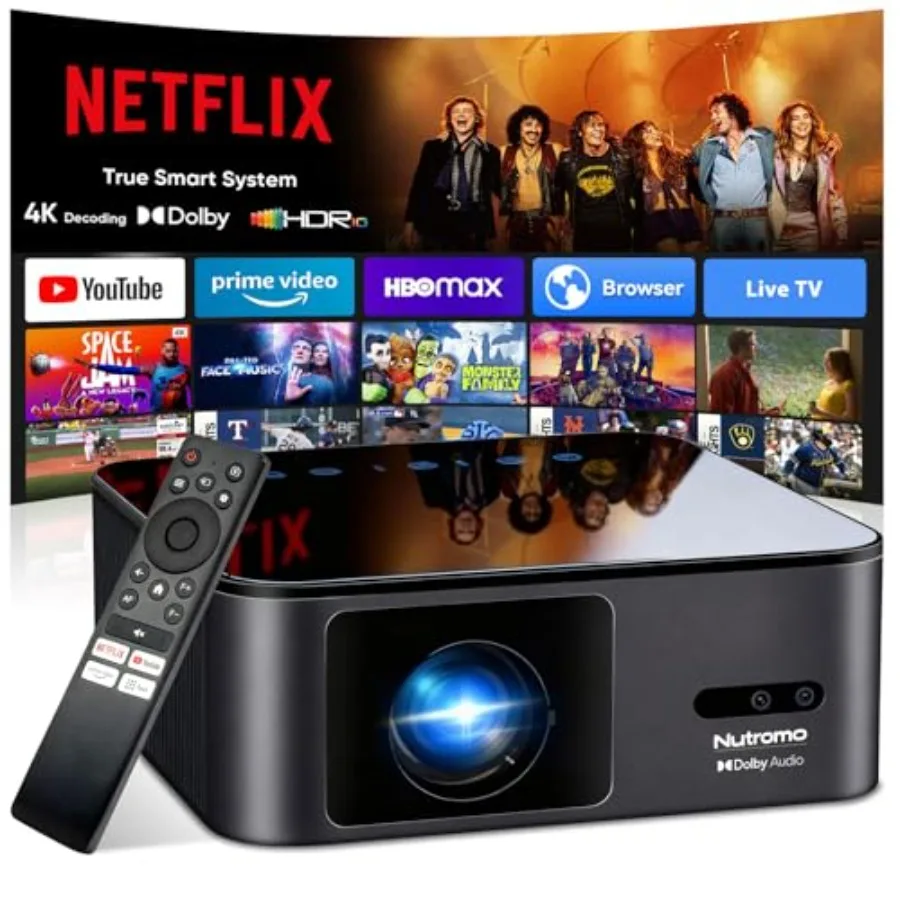 Проектор для уличного кинотеатра 4K с 2000 ANSI люменами, автофокусом AI, Wi-Fi, Bluetooth, 20 Вт, Dolby Audio, HDR10, пылезащитный, со встроенными приложениями, экран 120 дюймов
Проектор для уличного кинотеатра 4K с 2000 ANSI люменами, автофокусом AI, Wi-Fi, Bluetooth, 20 Вт, Dolby Audio, HDR10, пылезащитный, со встроенными приложениями, экран 120 дюймов