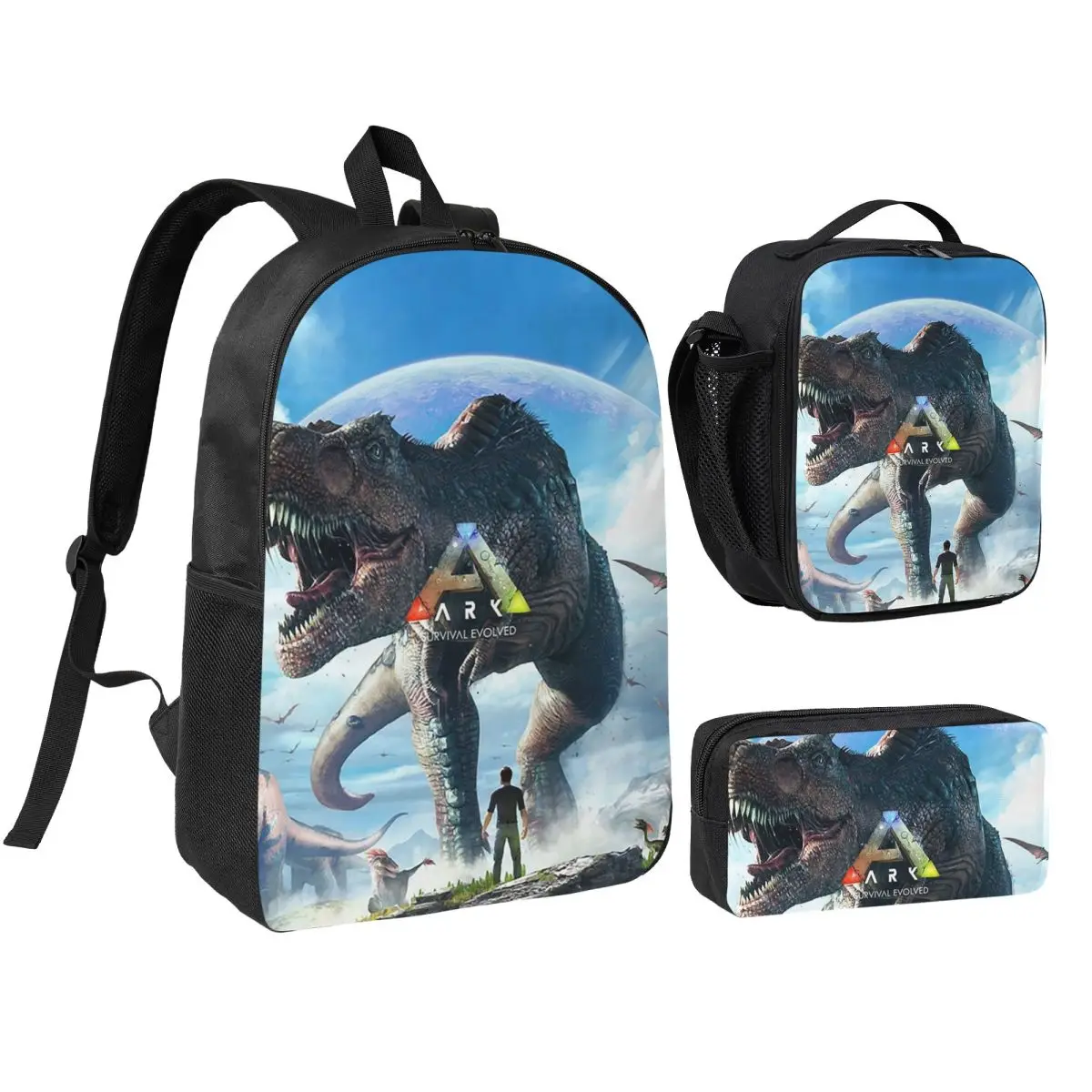 Gifts Idea Ark Survival Evolved Backpack Boys Girls BookBag School Bag Shoulder Bags 3ps Insulated Lunch Bag Pencil Case
Gifts Idea Ark Survival Evolved Backpack Boys Girls BookBag School Bag Shoulder Bags 3ps Insulated Lunch Bag Pencil Case