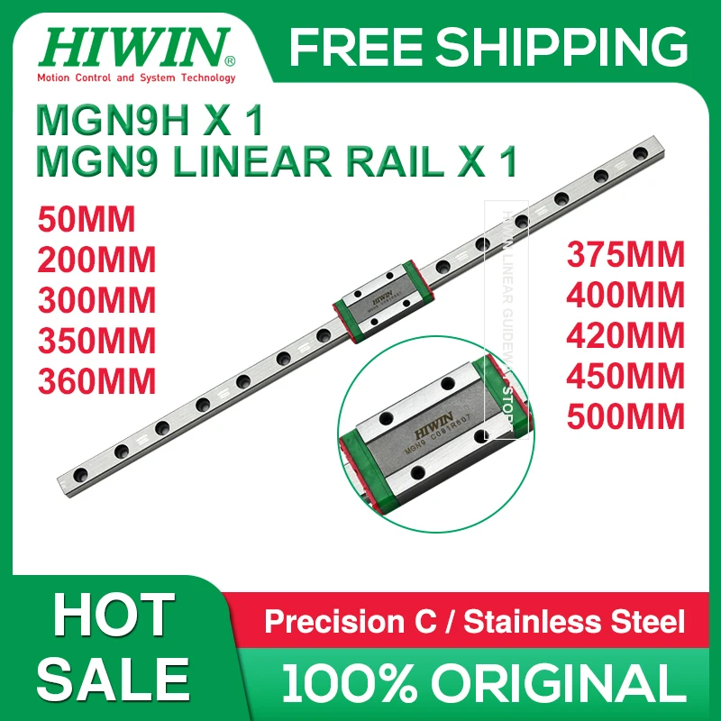 HIWIN Voron HIWIN MGN9 Linear Rail 50 200 300 350 360 375 400 420 450 500mm+HIWIN MGN9H Block Voron HIWIN
HIWIN Voron HIWIN MGN9 Linear Rail 50 200 300 350 360 375 400 420 450 500mm+HIWIN MGN9H Block Voron HIWIN