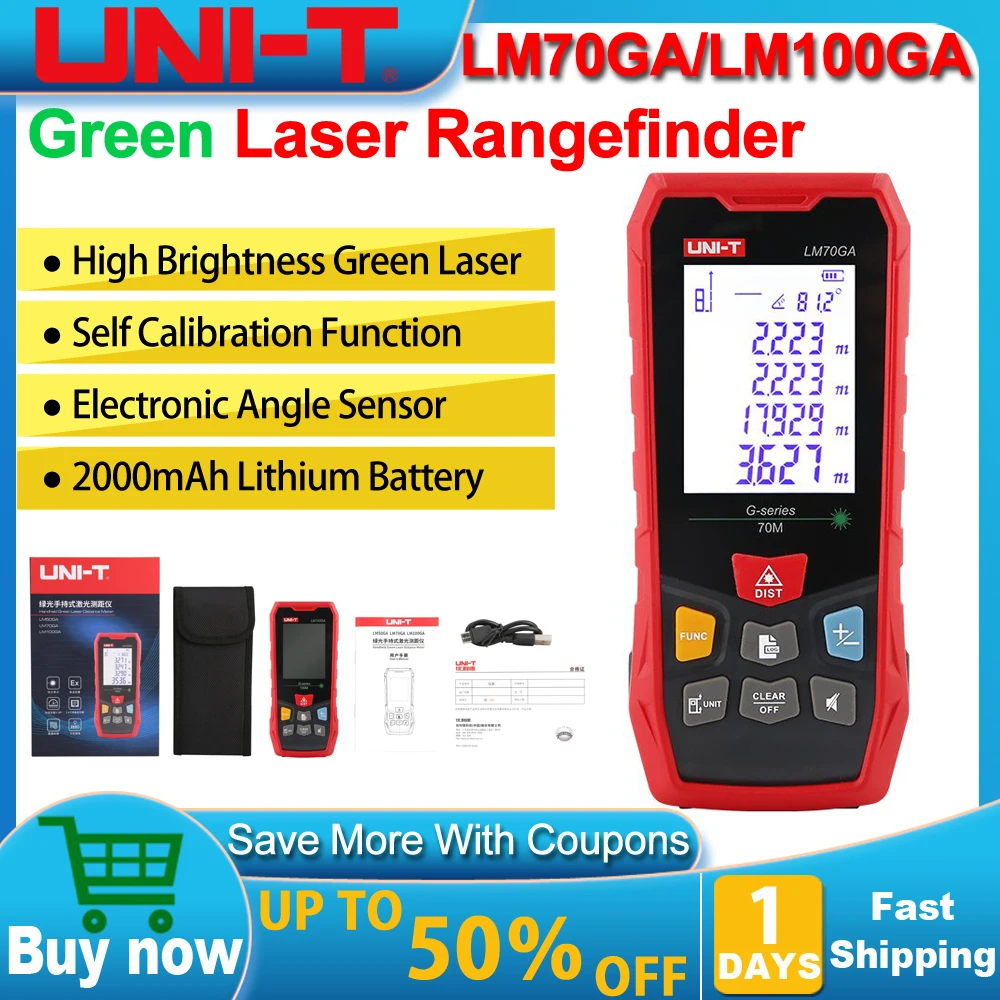 UNI-T LM70GA LM100GA Green Laser Digital Rangefinder Laser Distance Meter 70m 100m Laser Tape Measuring Tool
UNI-T LM70GA LM100GA Green Laser Digital Rangefinder Laser Distance Meter 70m 100m Laser Tape Measuring Tool