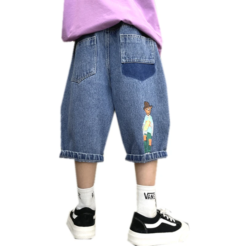 Tweens Child Summer Streetwear Retro Denim Shorts Boys y2k Jeans Capris Kids Hip Hop Cartoon Graphics Blue Loose Fitness Shorts
Tweens Child Summer Streetwear Retro Denim Shorts Boys y2k Jeans Capris Kids Hip Hop Cartoon Graphics Blue Loose Fitness Shorts