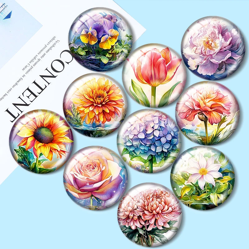 Iridescent Flower 10pcs 12mm/18mm/20mm/25mm Round photo glass cabochon demo flat back Making findings
Iridescent Flower 10pcs 12mm/18mm/20mm/25mm Round photo glass cabochon demo flat back Making findings