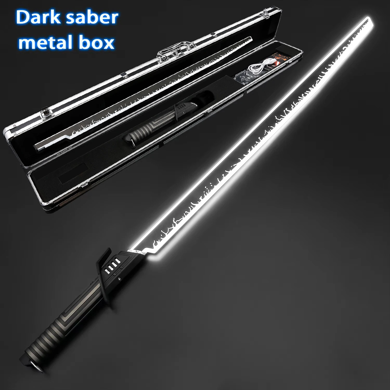 TXQSABER With Metal Suitcase Darksaber Neo Pixel Proffie Smooth Swing Lightsaber Force Light Saber Laser Sword
TXQSABER With Metal Suitcase Darksaber Neo Pixel Proffie Smooth Swing Lightsaber Force Light Saber Laser Sword