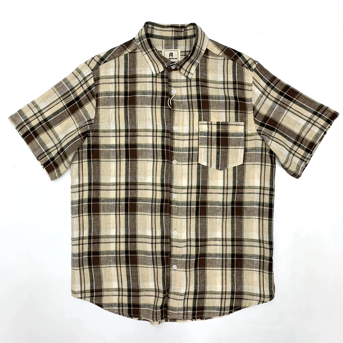 Men's Linen-Cotton Checkered Short-Sleeved Shirt Japanese Retro Style Loose-Fit Summer Vintage Casual Plaid Shirt for Women
Men's Linen-Cotton Checkered Short-Sleeved Shirt Japanese Retro Style Loose-Fit Summer Vintage Casual Plaid Shirt for Women