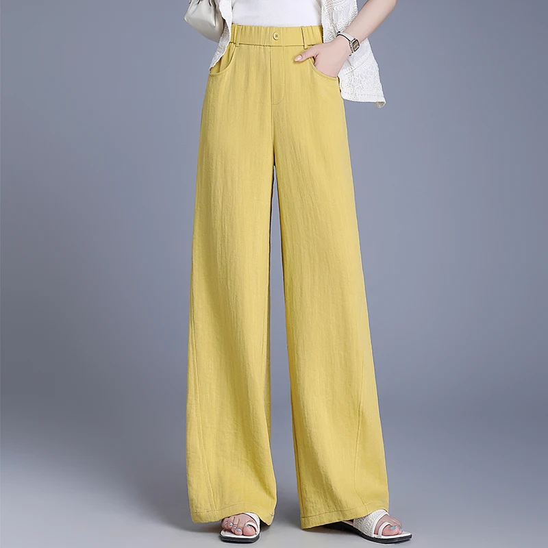 Брюки женские летние 2025, прямые, с высокой талией, из хлопка и льна, свободного кроя, в пол, широкие штанины, повседневные
Брюки женские летние 2025, прямые, с высокой талией, из хлопка и льна, свободного кроя, в пол, широкие штанины, повседневные