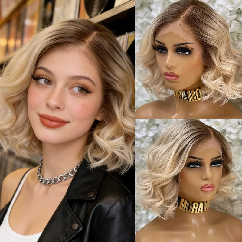 Женские парики для косплея Мику, короткие парики-каре с кружевной передней частью, золотисто-русые с коричневыми корнями, смешанные, из натуральных волос, без клея, в наличии
Женские парики для косплея Мику, короткие парики-каре с кружевной передней частью, золотисто-русые с коричневыми корнями, смешанные, из натуральных волос, без клея, в наличии