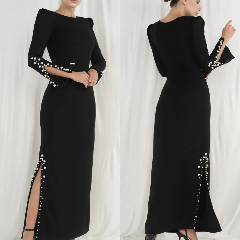 Customized Temperament Black Jersey Evening Dress Exquisite Long Sleeves Homecoming Dresses Luxury Special Occasion Go
Customized Temperament Black Jersey Evening Dress Exquisite Long Sleeves Homecoming Dresses Luxury Special Occasion Go