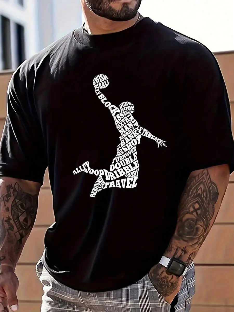 Men's Fashion Basketball Letter Print Round Neck Short Sleeve Casual T-Shirt
Men's Fashion Basketball Letter Print Round Neck Short Sleeve Casual T-Shirt
