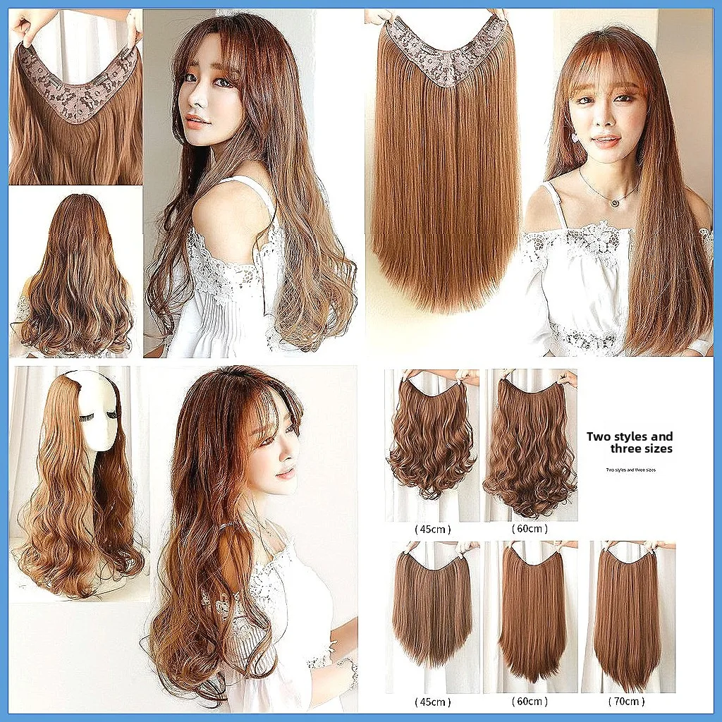 Long Wavy V-Shaped Clip-in Hair Extensions, Natural Look Thick Voluminous Synthetic Hair Piece for Women
Long Wavy V-Shaped Clip-in Hair Extensions, Natural Look Thick Voluminous Synthetic Hair Piece for Women