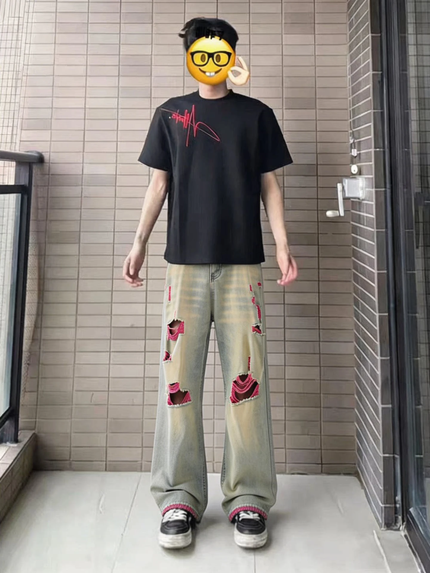 American High Street Style Men's Jeans Knife Ripped Straight Leg Slimming High Waist Flared Pants Casual Cotton Denim
American High Street Style Men's Jeans Knife Ripped Straight Leg Slimming High Waist Flared Pants Casual Cotton Denim