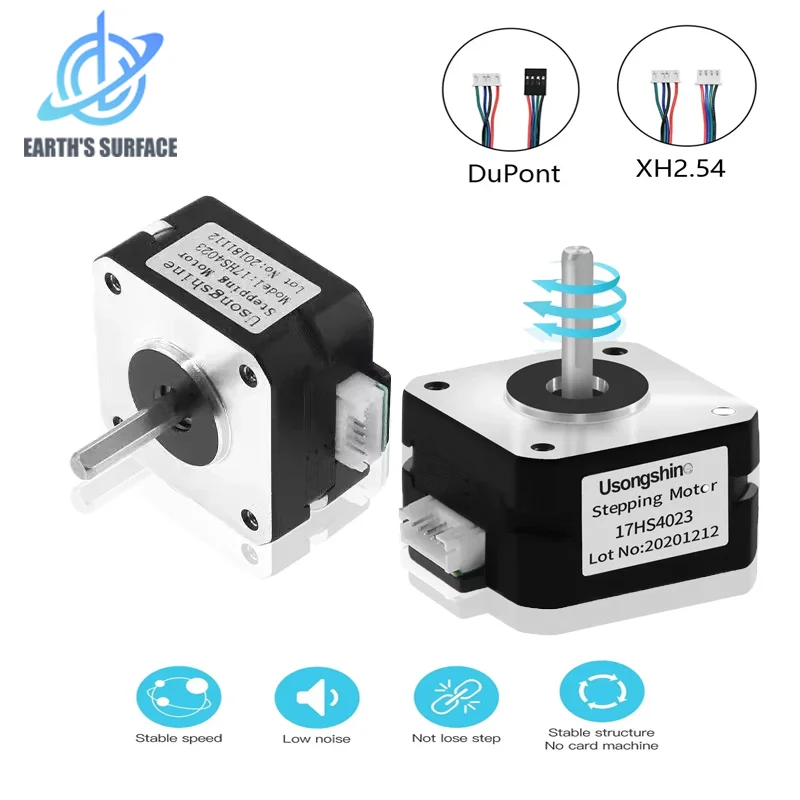 Nema17 17HS4023 3D Printer Extruder Motor Leads Nema 17 22mm 42 Stepper Motor 1.0A 12V 13N.cm CNC Laser Engraving Machine Motor
Nema17 17HS4023 3D Printer Extruder Motor Leads Nema 17 22mm 42 Stepper Motor 1.0A 12V 13N.cm CNC Laser Engraving Machine Motor