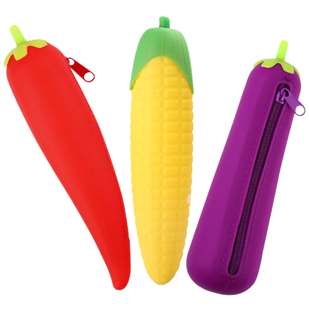 3 Pcs Vegetable Silicone Pencil Case Lightweight Large Capacity Storage Bag for Students Multi function Zipper Pen Pouch
3 Pcs Vegetable Silicone Pencil Case Lightweight Large Capacity Storage Bag for Students Multi function Zipper Pen Pouch
