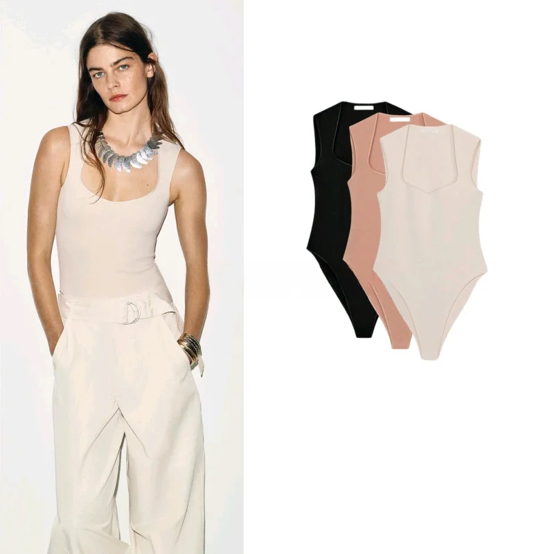 Summer New Women's Slim Fit One-Piece Square Collar Sleeveless Elastic Overall High Waist Short Pants Polyester Fiber
Summer New Women's Slim Fit One-Piece Square Collar Sleeveless Elastic Overall High Waist Short Pants Polyester Fiber
