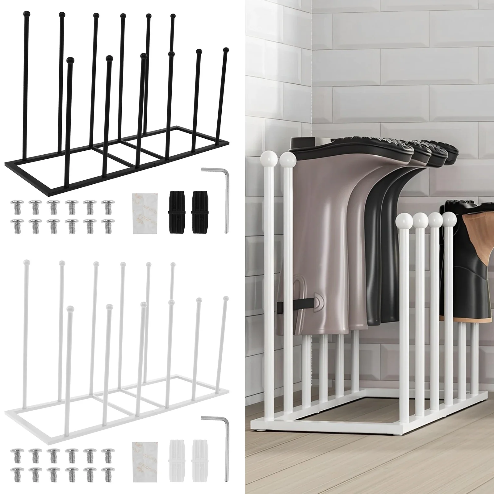 Free Standing Metal Boot Rack - Tall Removable Shoe Organizer for Boots/Heels, Multi-Tier Storage Shelf for Entryway/Closet
Free Standing Metal Boot Rack - Tall Removable Shoe Organizer for Boots/Heels, Multi-Tier Storage Shelf for Entryway/Closet