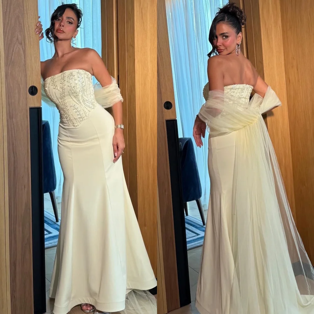 Customized High Quality Fashion Jersey Sequined Pleat Mermaid Strapless Long Dresses Bespoke Occasion Dresses Sizes Available
Customized High Quality Fashion Jersey Sequined Pleat Mermaid Strapless Long Dresses Bespoke Occasion Dresses Sizes Available