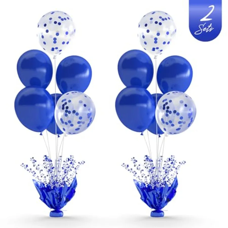 Royal Blue Balloon Table Centerpiece Kit, 2 Set Blue Balloon Stands for Tables with Metallic Star Centerpieces, Reusable Balloo
Royal Blue Balloon Table Centerpiece Kit, 2 Set Blue Balloon Stands for Tables with Metallic Star Centerpieces, Reusable Balloo